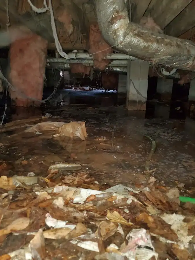Crawl space flood assessment for Commercial Water Damage Restoration in Upper Providence